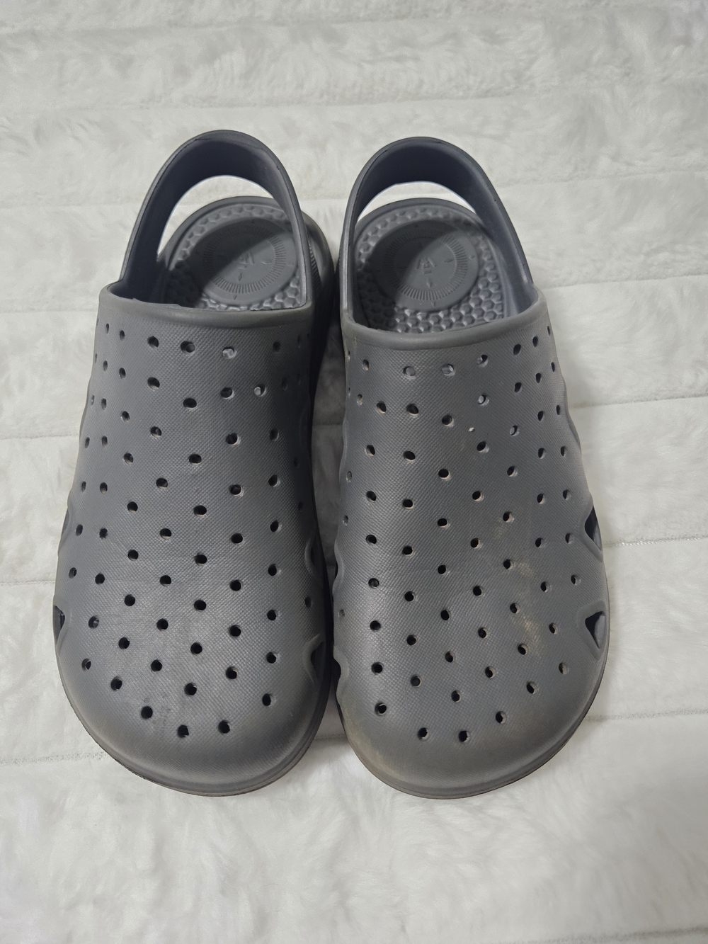 totes Perforated Slip-On Clog in Gray